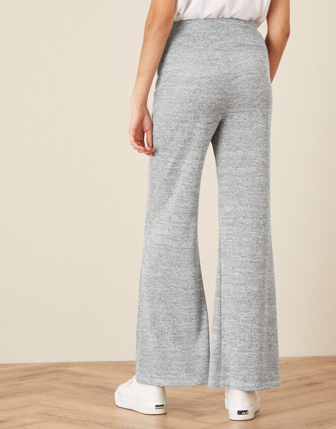 Lounge Marl Jersey Wide-Leg Joggers, Grey (GREY), large