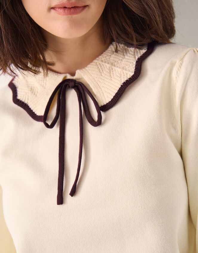 Carla Collar Jumper, Ivory (IVORY), large