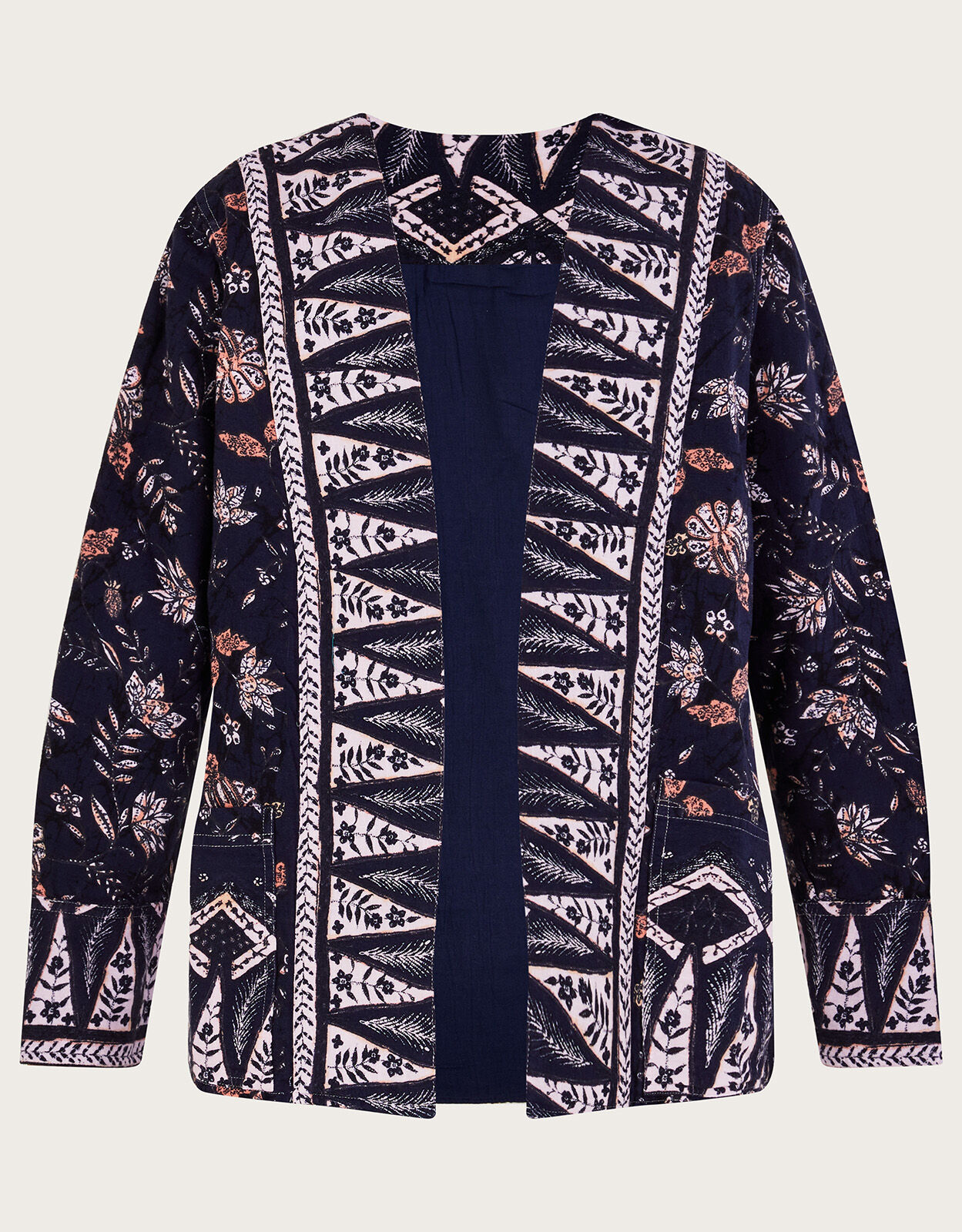 Navy blue edge deals to edge jacket