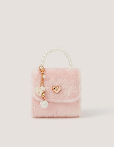 Fluffy Pearl Charm Bag, , large