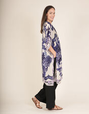 One Hundred Stars Giant Willow Print Kimono, Blue (BLUE), large