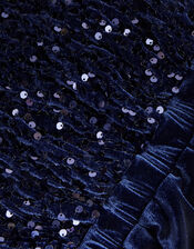 Velvet Sequin Jumpsuit, Blue (NAVY), large