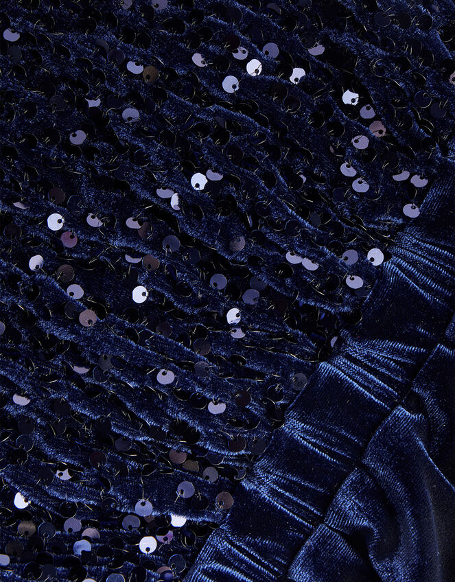 Velvet Sequin Jumpsuit, Blue (NAVY), large