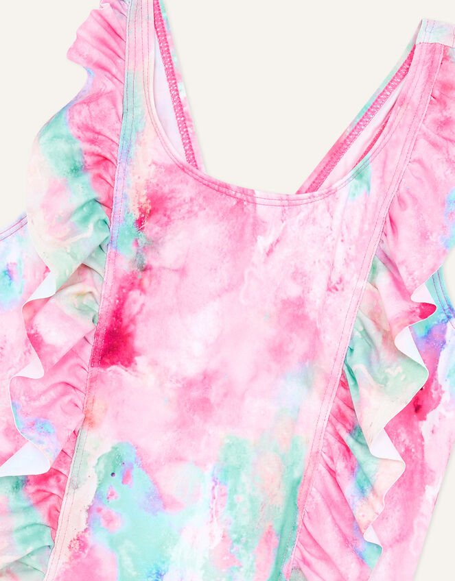 Tie Dye Ruffle Duo Swimsuit, Pink (PINK), large