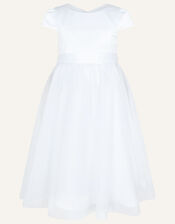 Tulle Communion Dress, White (WHITE), large