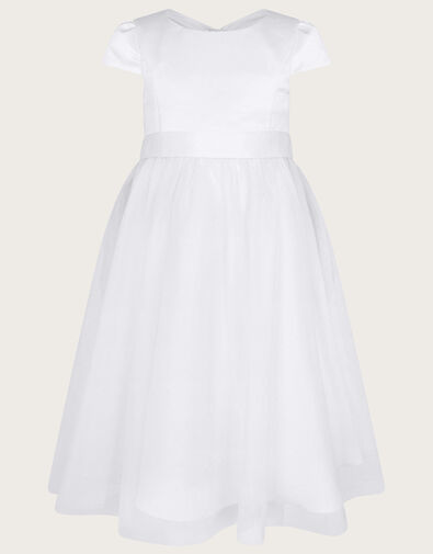 Tulle Communion Dress White, White (WHITE), large