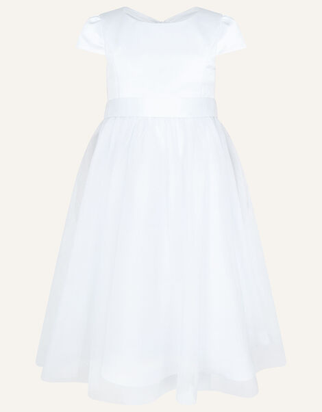 Tulle Communion Dress, White (WHITE), large