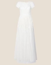 Sylvia Embroidered Bridal Dress, Ivory (IVORY), large