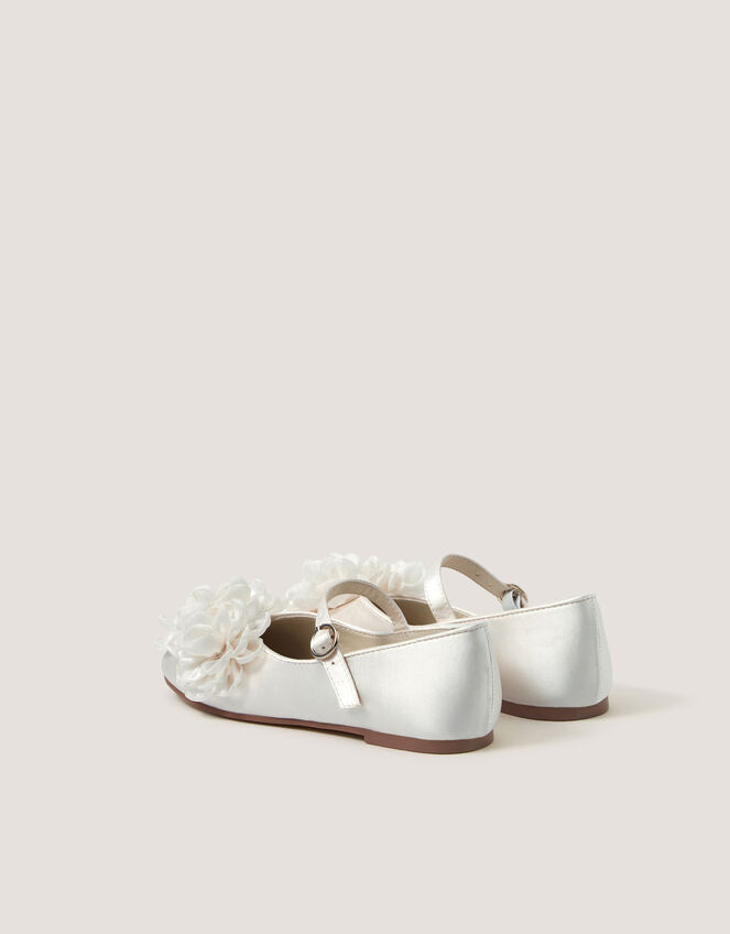 Corsage Mary Jane Ballet Flats, Ivory (IVORY), large