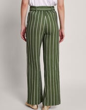 Susan Stripe Pants, Green (KHAKI), large