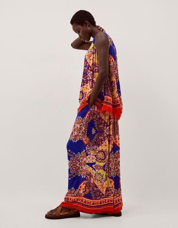 Padma Printed Palazzo Trousers, Blue (COBALT), large