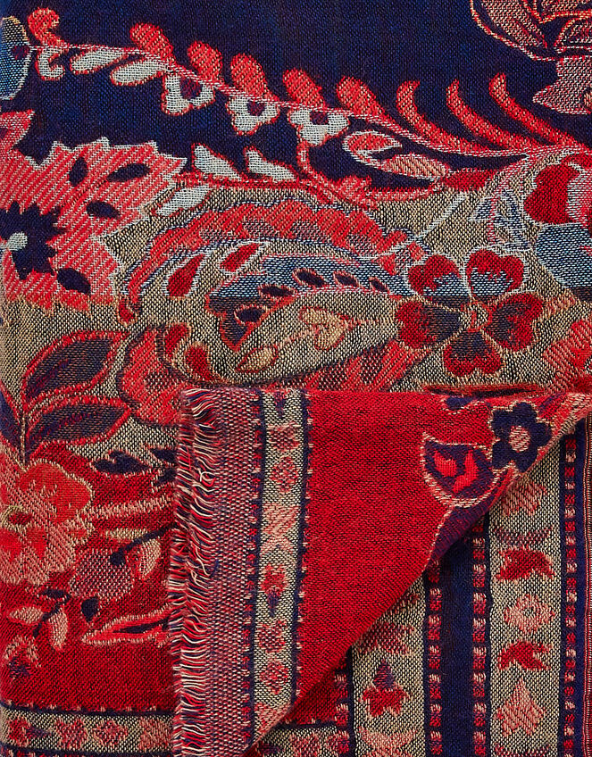 Paisley Jacquard Blanket Scarf, , large
