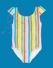 Frugi Marina Stripe Swimsuit , Multi (MULTI), large
