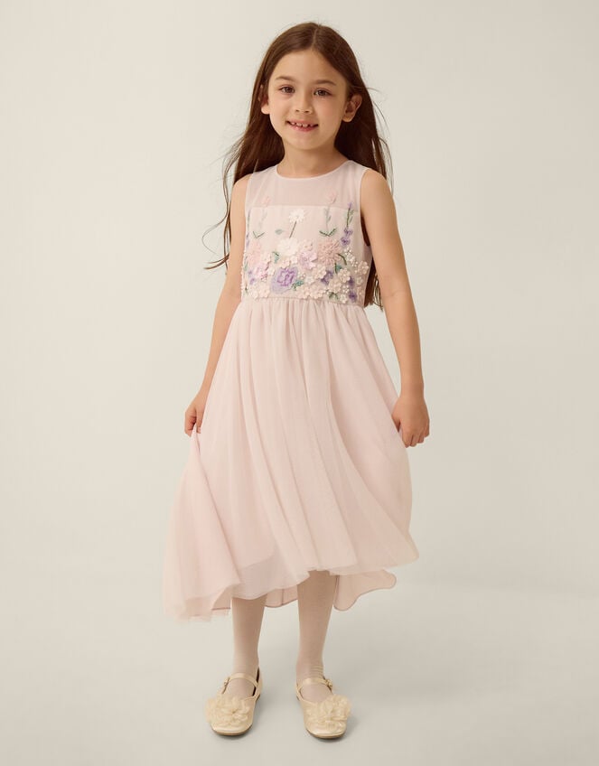 Matilda Sleeveless Meadow Party Dress, Pink (PINK), large