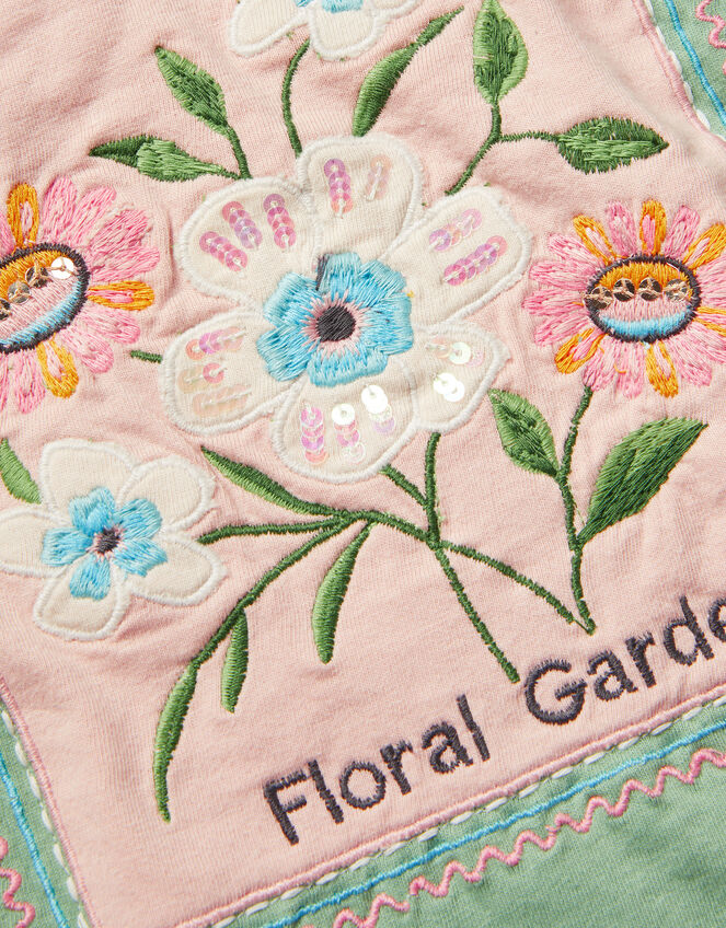 Floral Garden Stamp T-Shirt, Green (GREEN), large