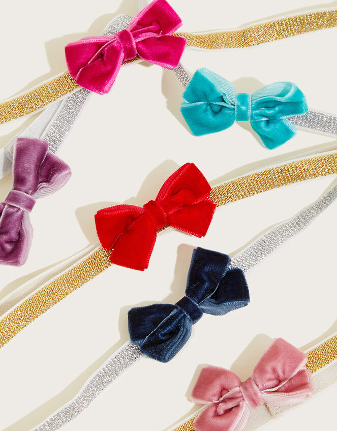 Baby Velvet Bow Bando Set, , large