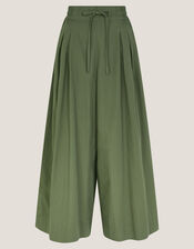 Rachel Wide Leg Trousers, Green (KHAKI), large