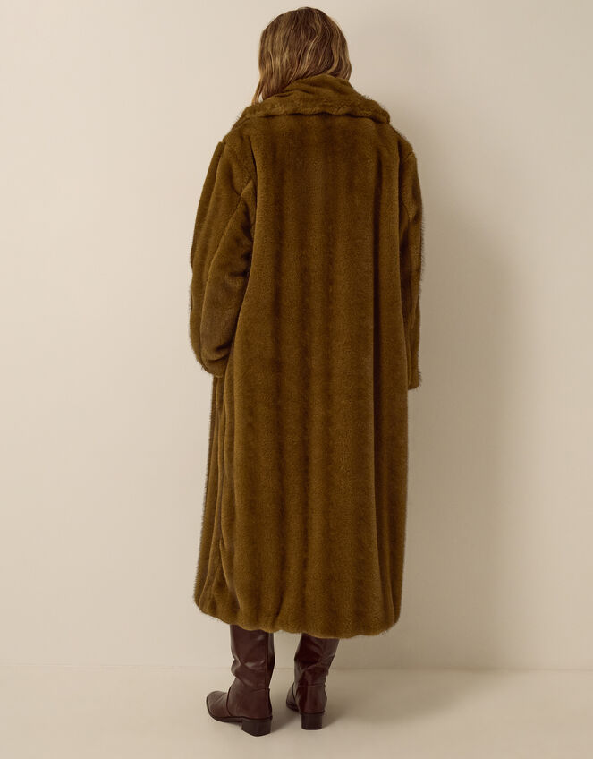Winona Faux Fur Coat, Brown (CHOCOLATE), large
