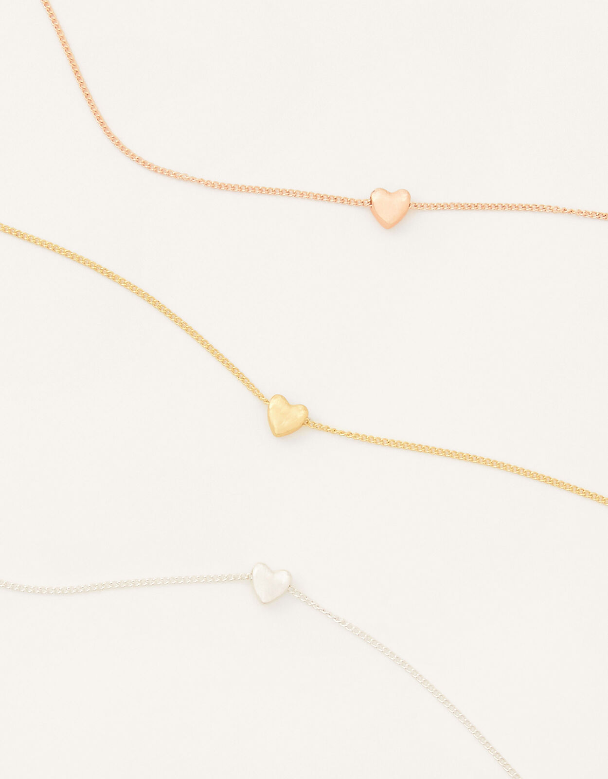 Trio of Hearts Prom Necklace Set