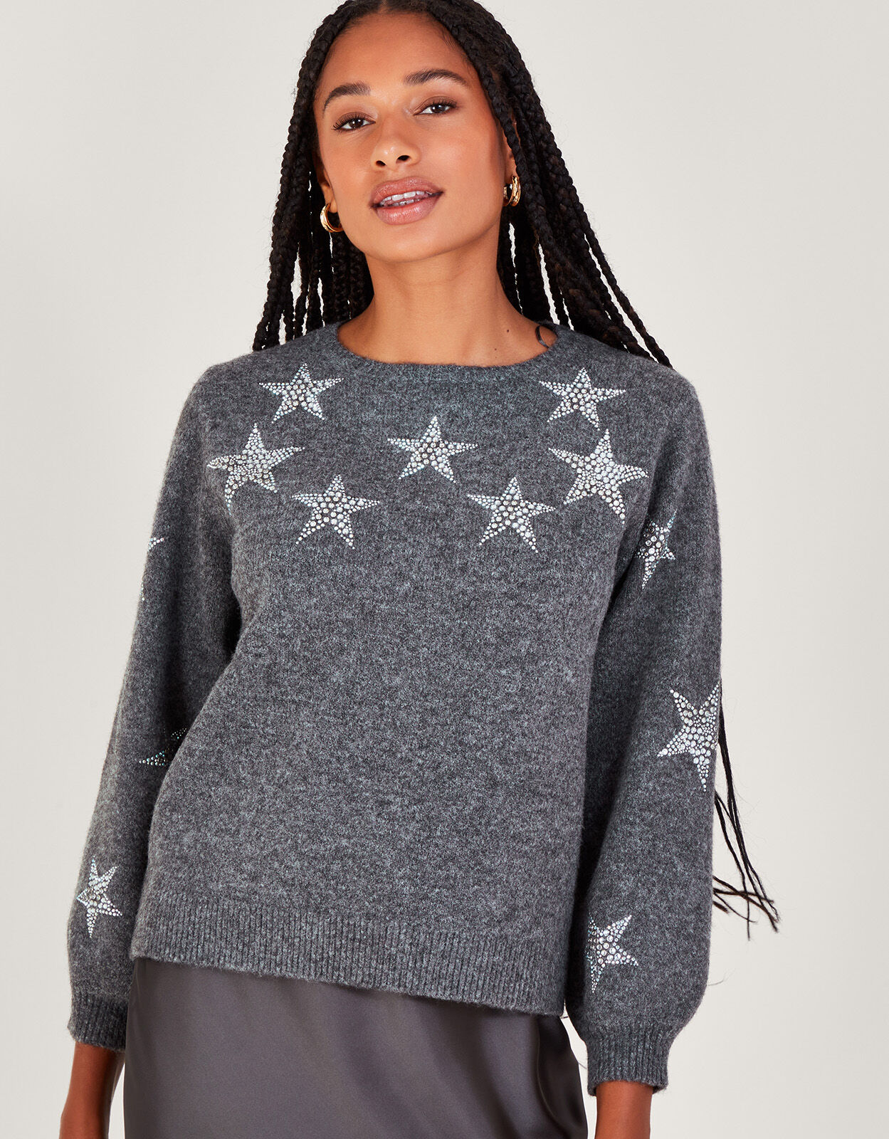 Grey sweater new arrivals with stars
