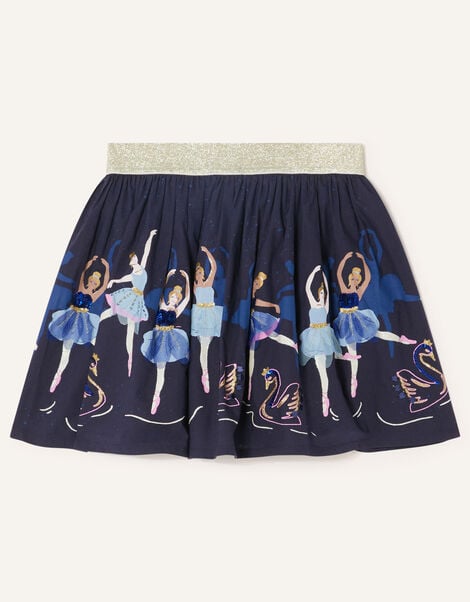 Embroidered Ballerina Skirt Blue, Blue (NAVY), large