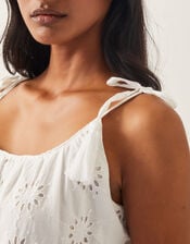 Maud Broderie Dress, White (WHITE), large