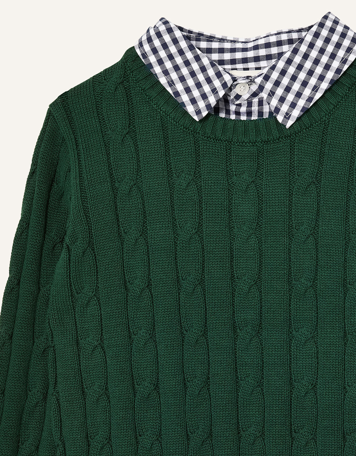 mens green cable knit jumper
