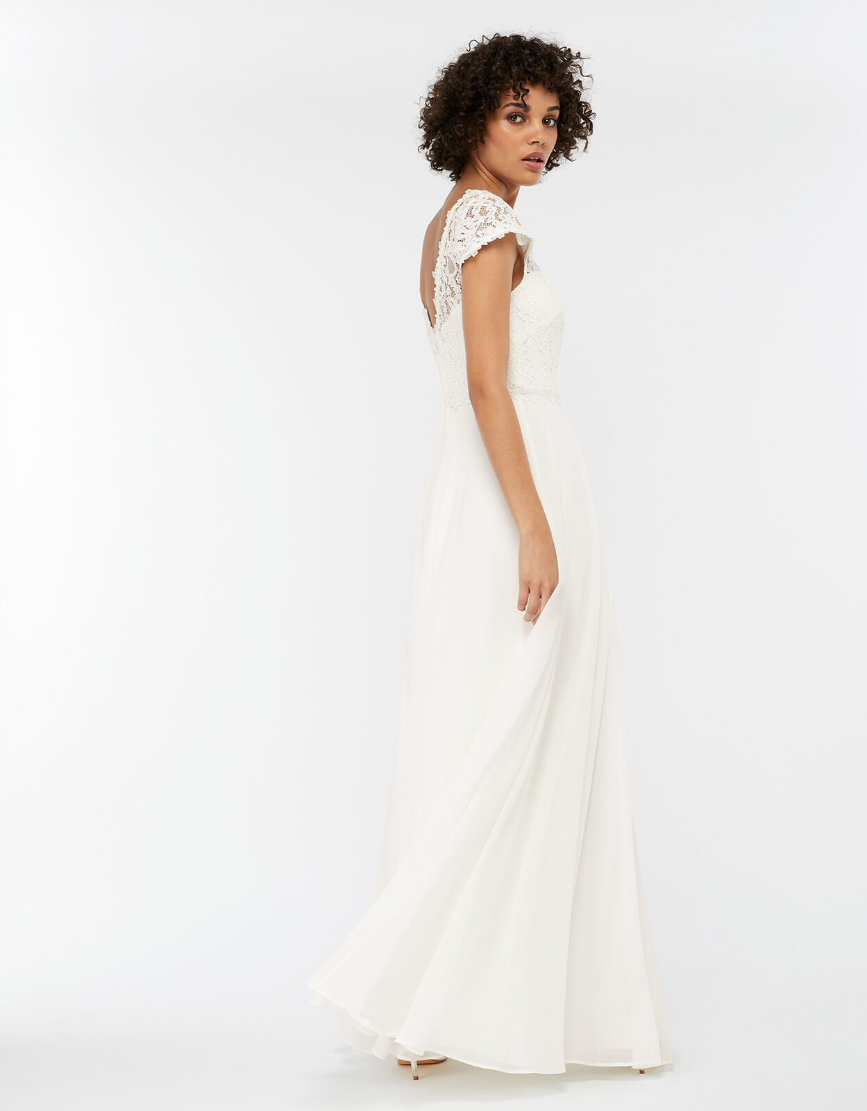 meghan geo lace maxi wedding dress