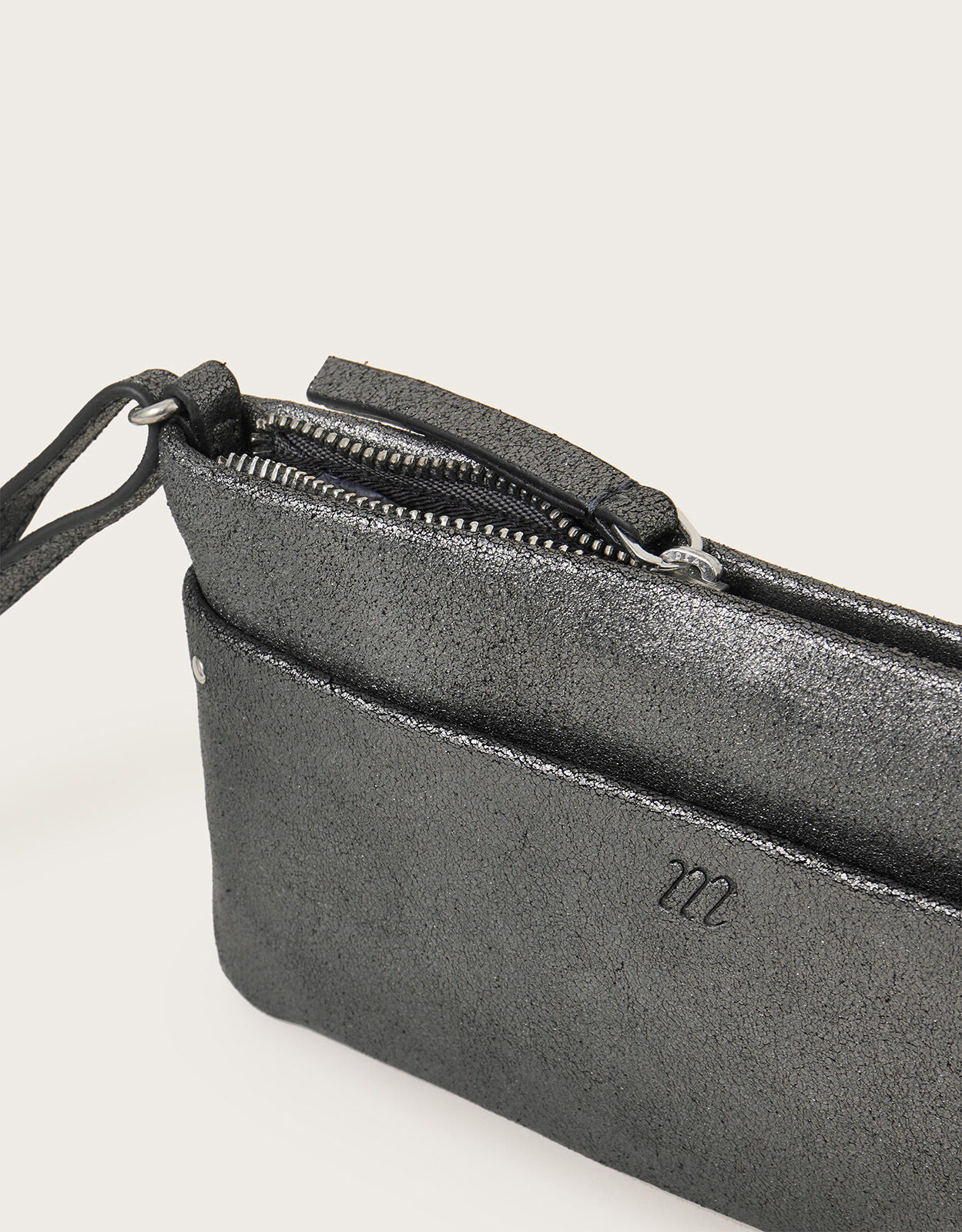 Metallic deals leather bag