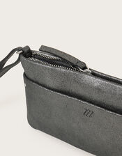 Metallic Leather Mini Cross-Body Bag, , large