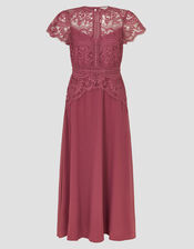 Monica Lace Midi Dress, DARK PINK, large