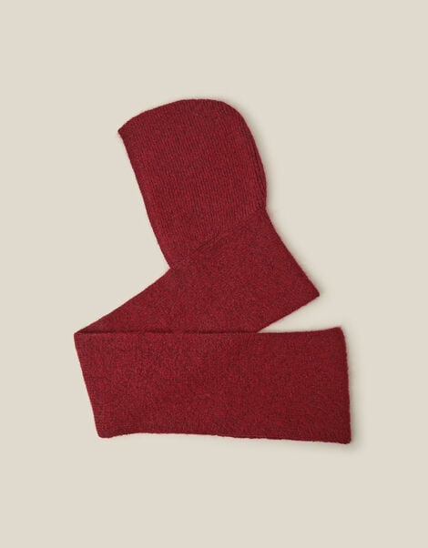 Tula Hooded Scarf, Red (BERRY), large
