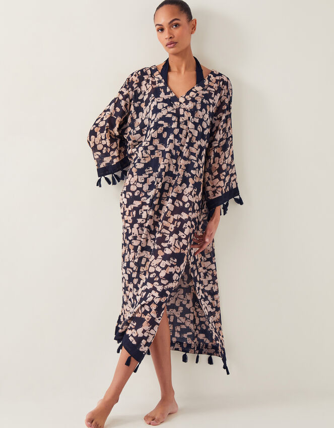 Alwena Block Print Kaftan Dress, , large
