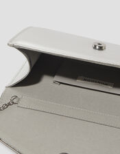 Selena Bow Metallic Clutch Bag, , large