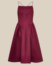 Molly Drop Waist Prom Dress, Red (BURGUNDY), large