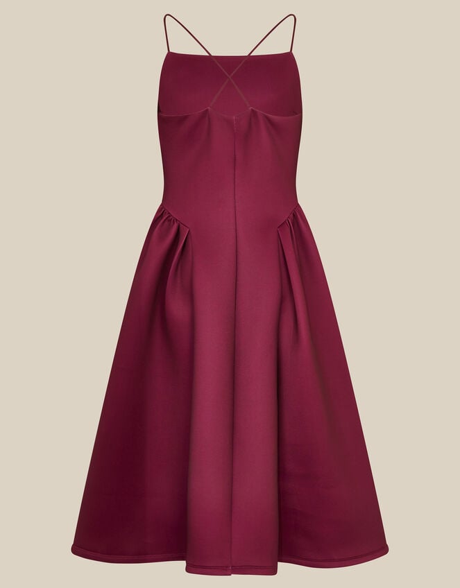 Molly Drop Waist Prom Dress, Red (BURGUNDY), large