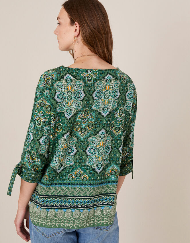 Rowan Heritage Print Top, Green (GREEN), large
