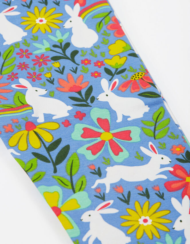 Frugi Libby Printed Leggings, Blue (BLUE), large