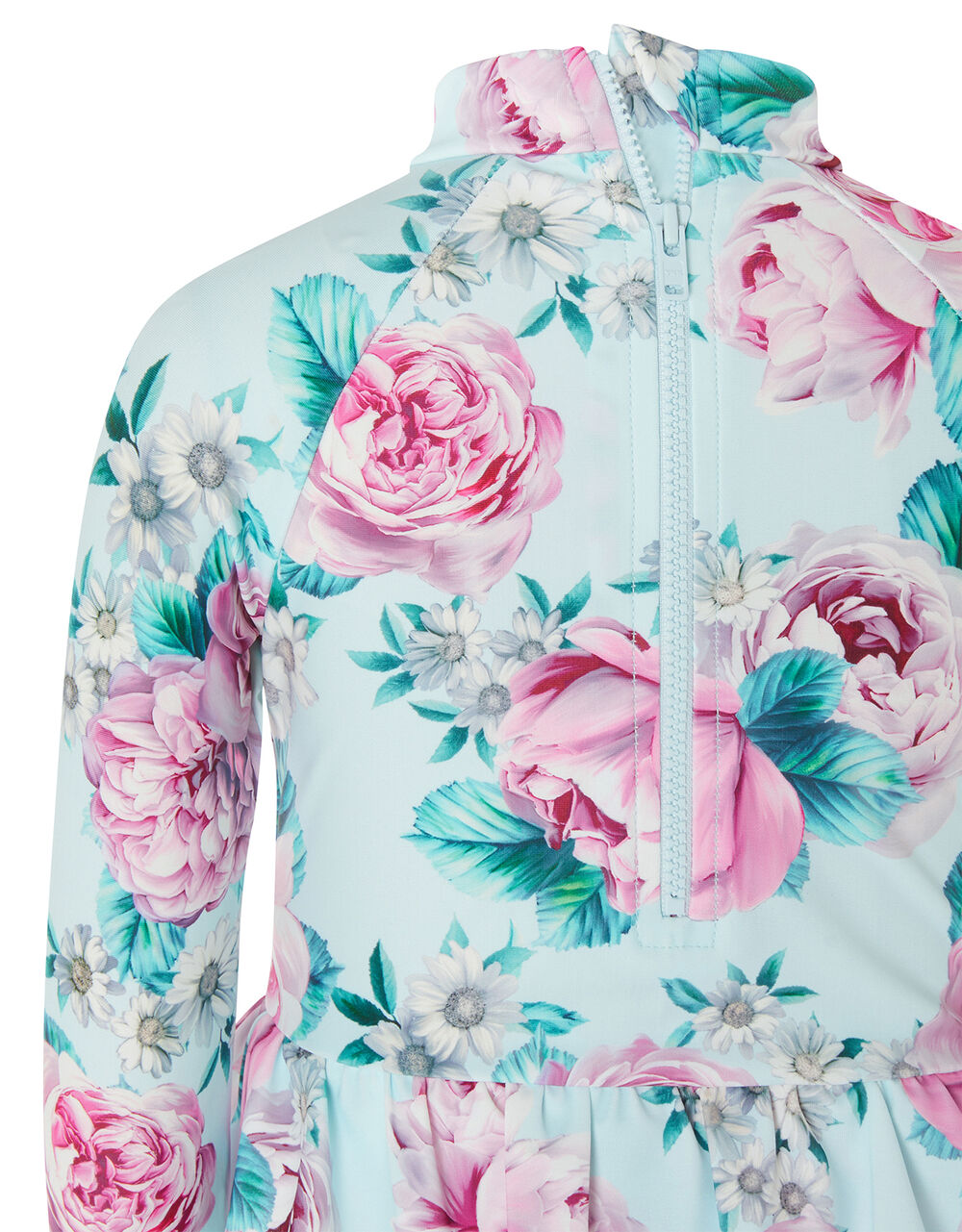 Baby Floral Skirted SunSafe Swimsuit Blue Baby Girl Beach & Swimwear