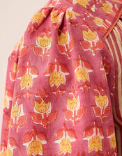East Devyn Hand Block Print Cotton Top, Pink (PINK), large