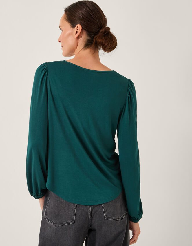 Fey Embroidered Lace Blouse, Teal (TEAL), large