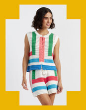 Chinti & Parker Capri Crochet Vest, Multi (MULTI), large