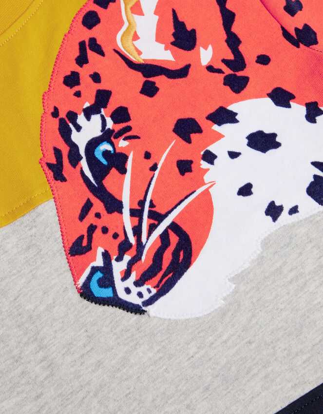 Leopard Colour Block T-Shirt, Multi (MULTI), large