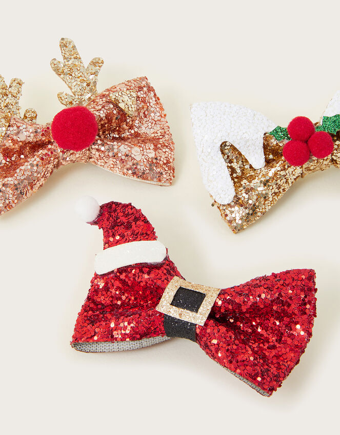 Jolly Christmas Hair Clips Set of Three, , large