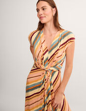 Tola Stripe Jersey Midi Dress, Pink (LIGHT PINK), large