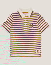 Tiger Stripe Polo Shirt, Multi (MULTI), large