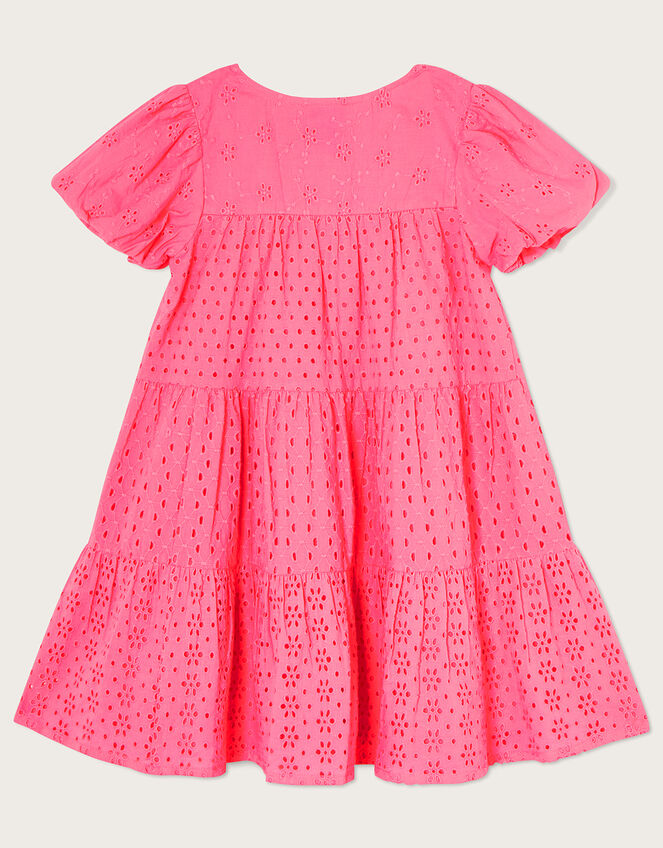 Broderie Button Dress, Pink (PINK), large