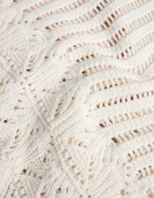 Cropped Knit Jumper, Ivory (IVORY), large