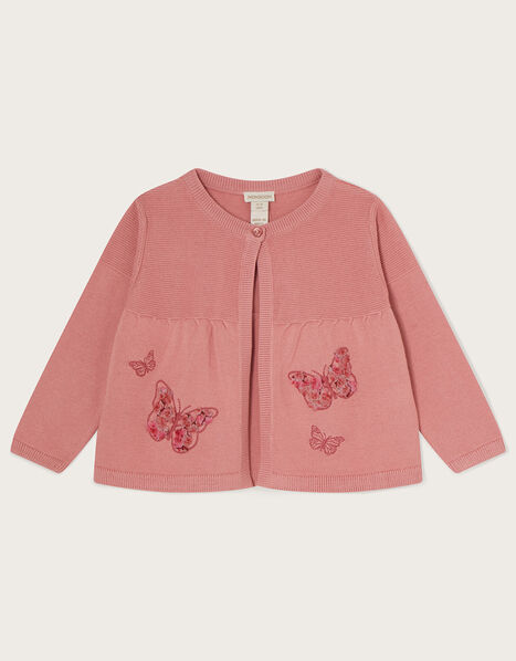 Baby Butterfly Trim Cardigan Pink, Pink (PINK), large