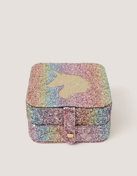 Unicorn Glitter Jewellery Box, , large
